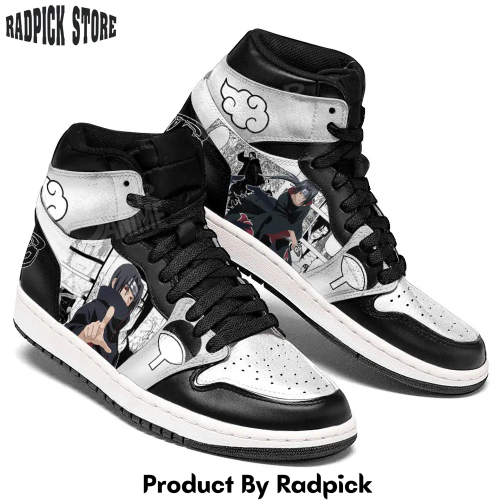 Itachi uchiha air jordan high top sneakers anime mv08  rp0252323